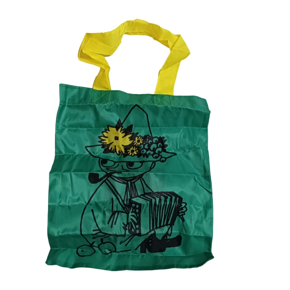 One Moomin green shopping reusable tote bag